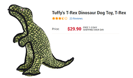 Tuffy's T-Rex Dinosaur Dog Toy, T-Rex